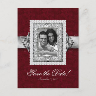 Postale Faire-part Carte photo de Noël - Joyaux Mariages Rouge