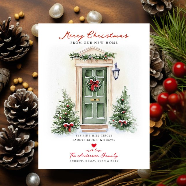 Postale Faire-part Carte Rustique Joyeux Noël Nouvelle Maison (Créateur téléchargé)