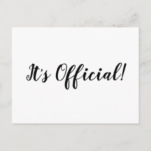 Postale Faire-part C'est officiel ! Carte d'annonce de mariage en fui