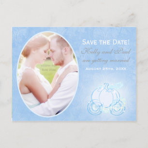 Postale Faire-part Chariot de Cendrillon Date de Mariage Photo Carte