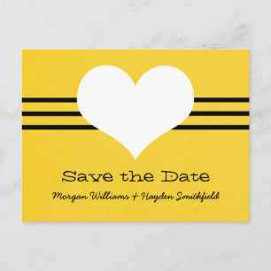 Postale Faire-part Coeur moderne Enregistrer la date Carte postale, J