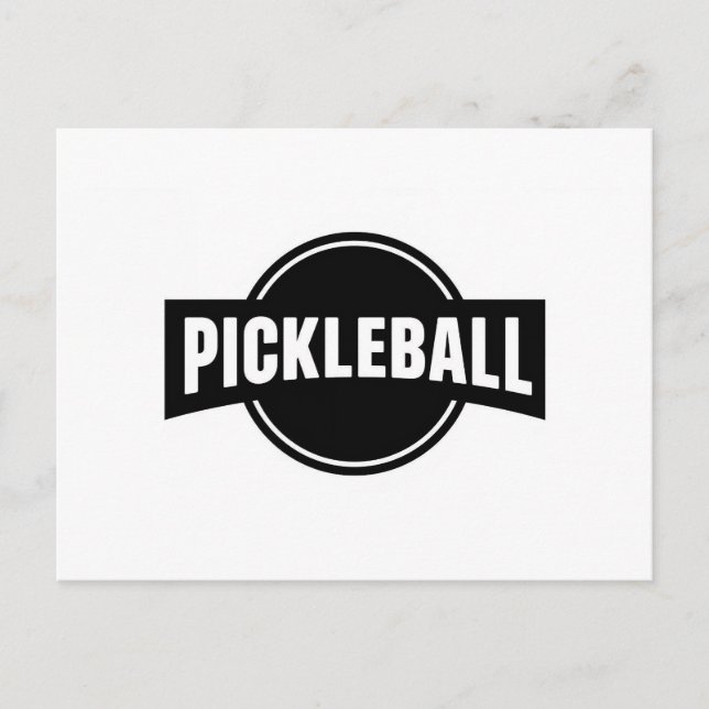 Postale Faire-part Conception de carte d'annonce de pickleball noir e (Devant)