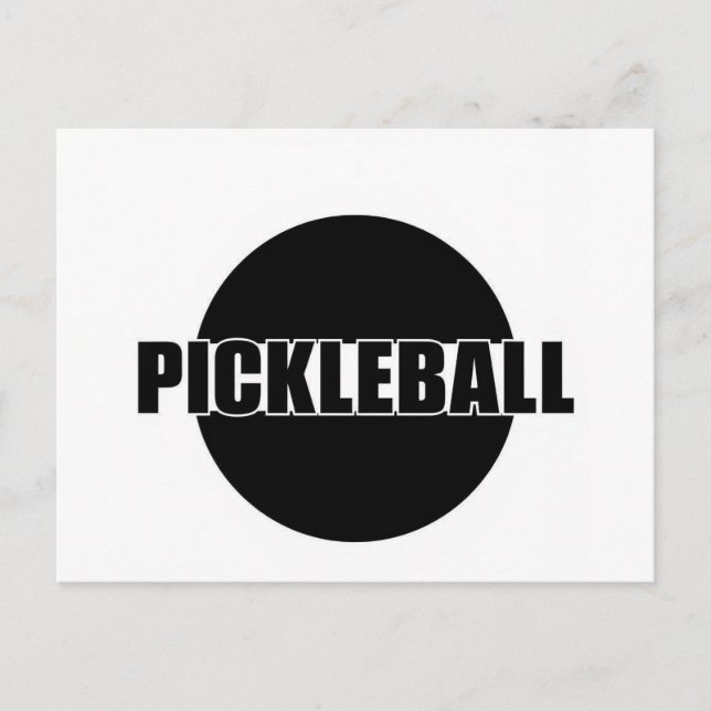 Postale Faire-part Conception de carte d'annonce de pickleball noir e (Devant)