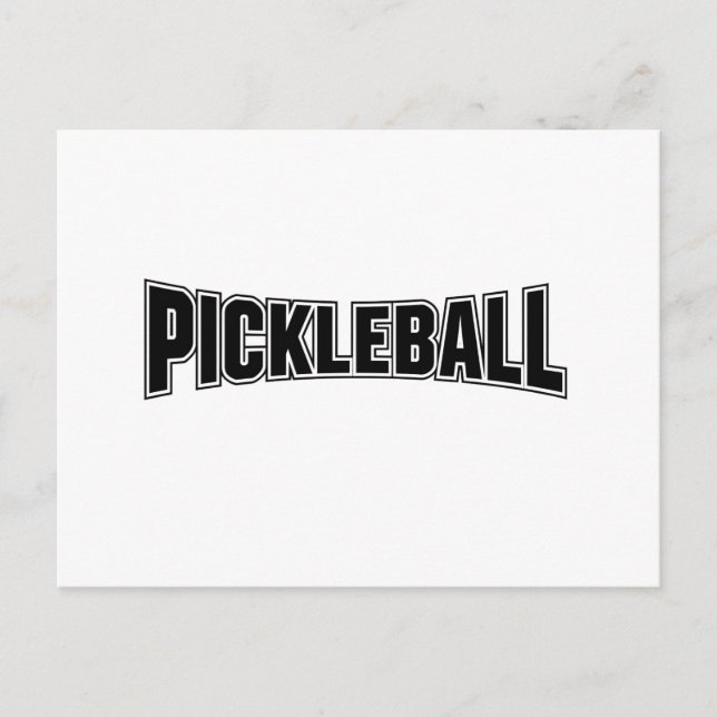 Postale Faire-part Conception de carte d'annonce de pickleball noir e (Devant)
