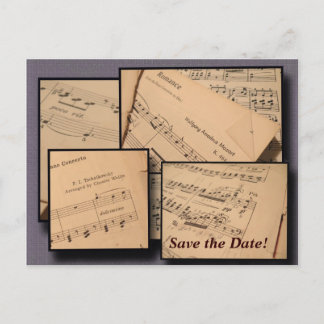 Postale Faire-part Concert ou considérant Enregistrer la date Carte p