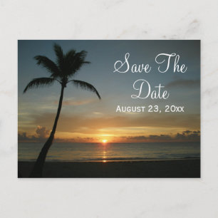 Postale Faire-part Coucher de soleil romantique Enregistrer la carte
