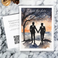 Deux mariés mariage gay carte de sauvegarde de dat