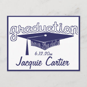 Postale Faire-part Diplômé Enregistrer La Carte Date