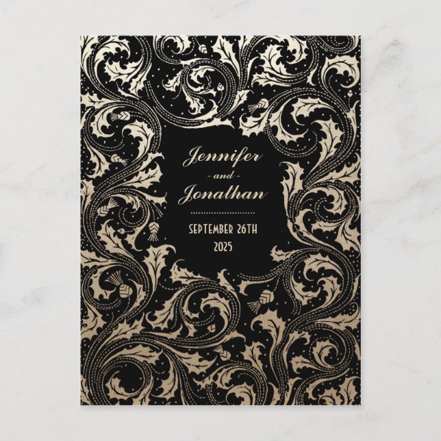 Postale Faire-part Egyptian Nouveau mariage Enregistrer la date Carte (Devant)