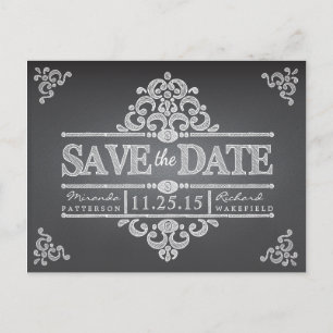 Postale Faire-part Élégant tableau de bord Enregistrer la date Carte