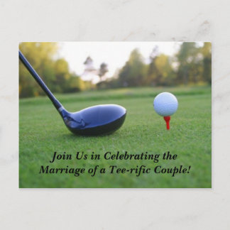 Postale Faire-part Enregistrer La Date Carte Postale-Thème De Golf