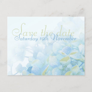 Postale Faire-part Enregistrer la date mariage hydrangea carte postal