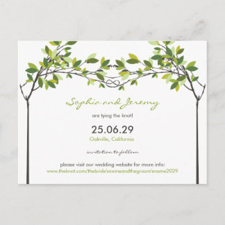 Postale Faire-part Été Knott Love Trees Enregistrer La Date Carte Pos