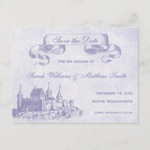 Postale Faire-part Fairytale Wedding Enregistrer la date Carte postal
