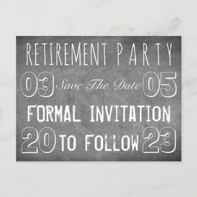 Postale Faire-part Fête de retraite personnalisée, carte de sauvegard (Devant)