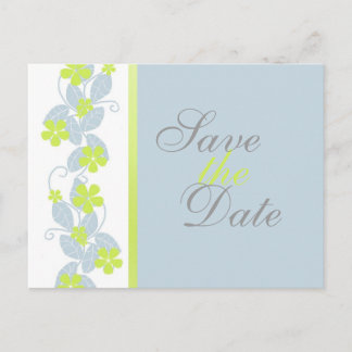 Postale Faire-part Fleurs de Chartreuse Enregistrer la date Carte pos