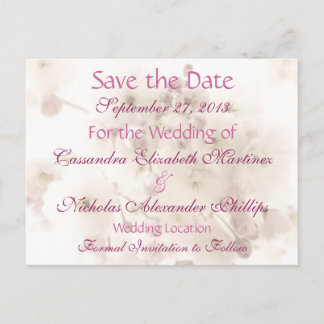 Postale Faire-part Fleurs de pommier douces Sauvegarder la date Carte