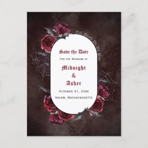 Postale Faire-part Gothic Elegant Enregistrer la date Annonce Carte p
