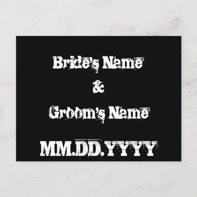 Postale Faire-part Graffiti en ville Enregistrer la date Carte postal (Devant)