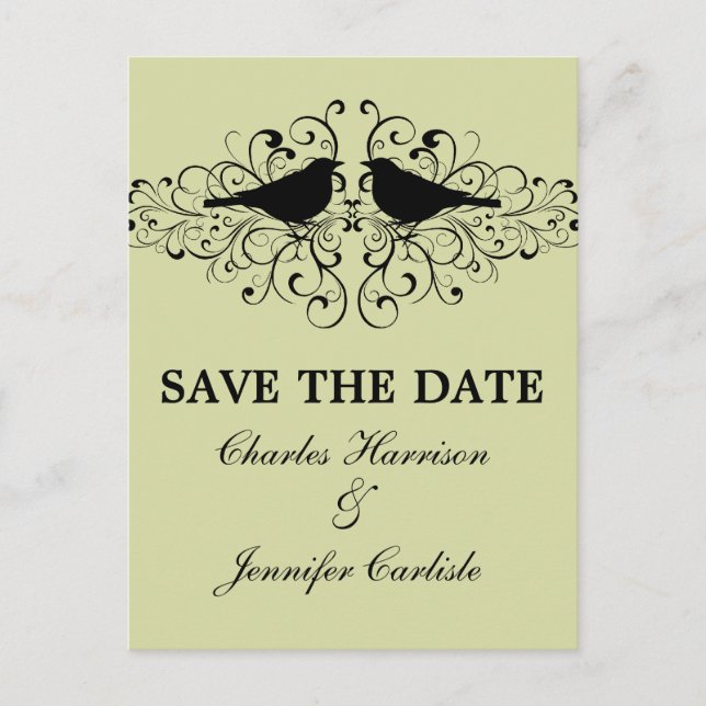 Postale Faire-part Inséparable de la menthe saute la date Carte posta (Devant)