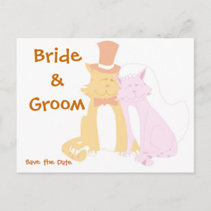 Postale Faire-part KRW Enregistrer la date Chats Carte de mariage per