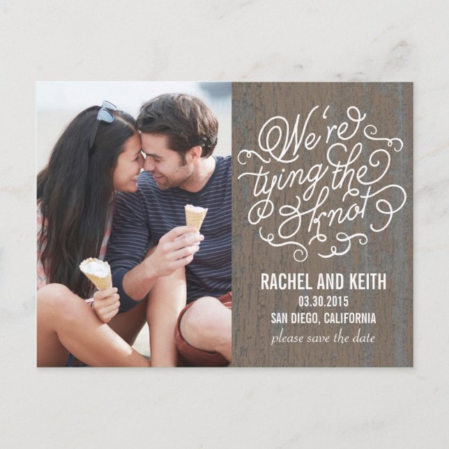 Postale Faire-part La carte de sauvegarde de date de mariage The Knot (Devant)
