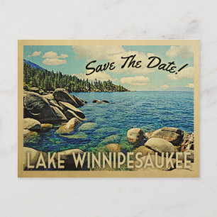 Postale Faire-part Lake Winnipesaukee Enregistrer La Date Carte Posta