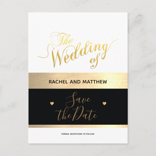 Postale Faire-part le mariage de / carte de save-the-date (Devant)