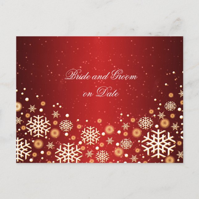 Postale Faire-part Luxe Gold Christmas Spirit Enregistrer la carte de (Devant)