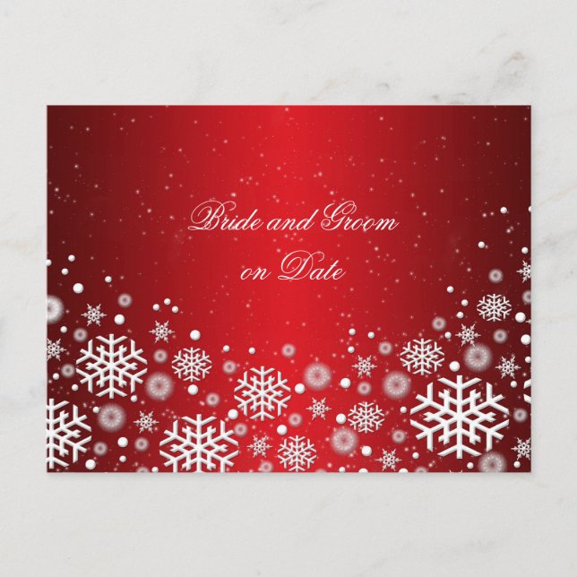 Postale Faire-part Luxe Red Christmas Spirit Enregistrer la carte de  (Devant)
