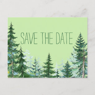 Postale Faire-part Mariage dans l'arbre du sapin Enregistrer la carte