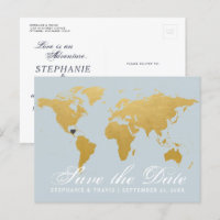 Mariage de Rêve à l'Étranger Carte du Monde Save t