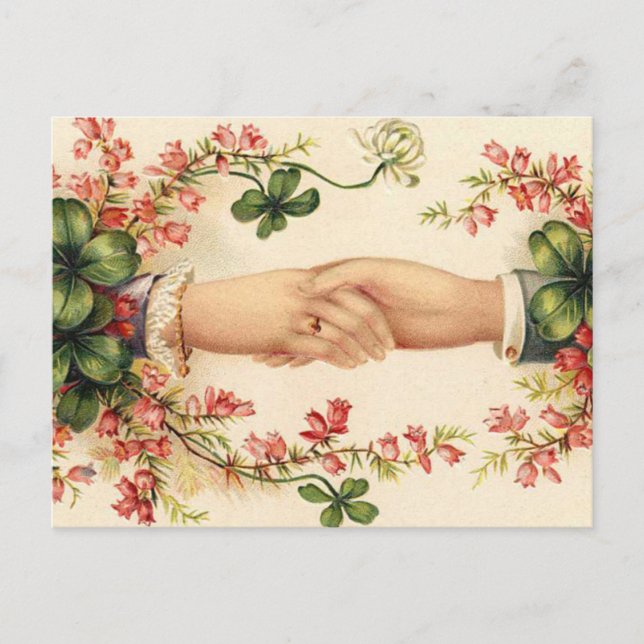 Postale Faire-part Mariage romantique irlandais Enregistrer les carte (Devant)