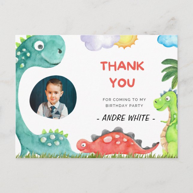 Postale Faire-part Merci d'être venu à ma fête d'anniversaire carte p (Devant)