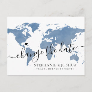 Postale Faire-part Modifier la carte de mariage de destination report