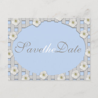Postale Faire-part Morning Glory Trellis Enregistrer la date Carte po