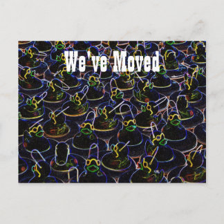 Postale Faire-part Neon Rubber Ducks mignonne Nouvelle Adresse Carte 
