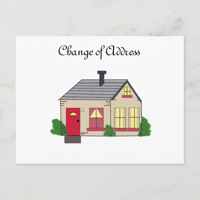 Postale Faire-part Notre nouvelle carte d'adresse (Devant)