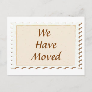 Postale Faire-part Nous Avons Déménagé Carte Postage