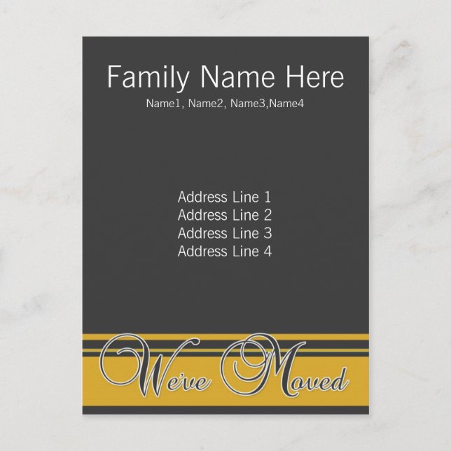 Postale Faire-part Nous avons déménagé - Changement d'adresse Carte p (Devant)