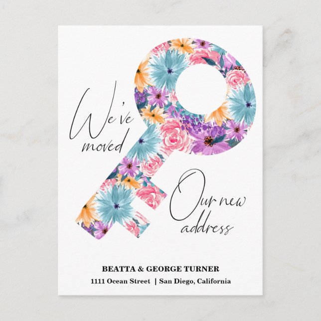 Postale Faire-part Nouvelle adresse de domicile, carte de annonce de  (Devant)