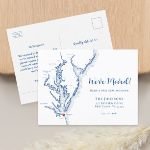 Postale Faire-part Nouvelle carte de Virginia Beach pour un déménagem