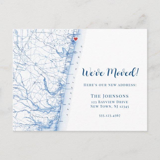 Postale Faire-part Nouvelle maison Asbury Park New Jersey Carte Movin (Devant)