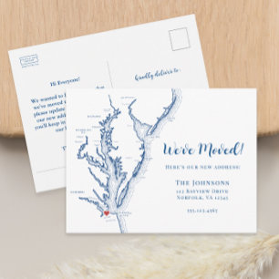 Postale Faire-part Nouvelle maison Norfolk VA Carte Déménagement