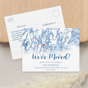 Postale Faire-part Nouvelle maison Westport Maine Carte Moving Faire-