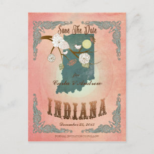 Postale Faire-part Pêche vintage moderne de pastel de carte d'état de