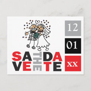 Postale Faire-part Personnaliser Enregistrer La Carte Date Joyeux Jou