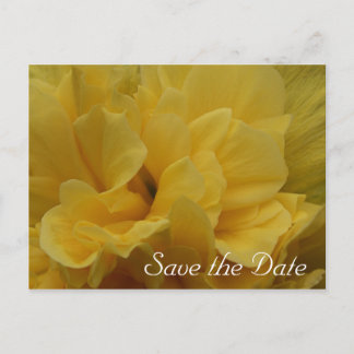 Postale Faire-part Pétales de fleurs jaunes carte de sauvegarde de da