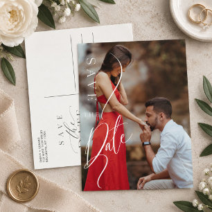Postale Faire-part Photo de fiançailles Mariage Carte de rappel à dat