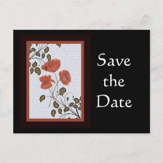 Postale Faire-part Poppies asiatiques Enregistrer la date Carte posta